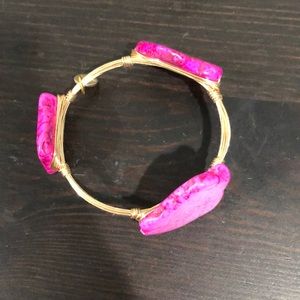 Gemstone Bangle in Hot Pink